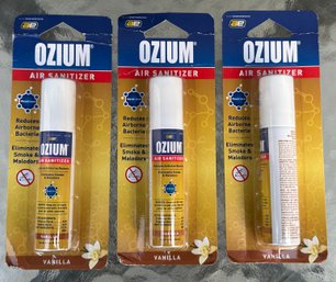 Lot Of 3 Ozium Air Sanitizer - Vanilla