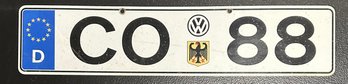Germany VW License Plate