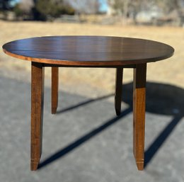 Oak Drop-leaf Dining Room Table