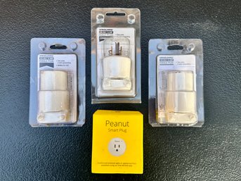 Peanut Smart Plug, 2-female 125v, 1-male 125v - Lot Of 4