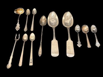 Great Assortment Of Lander Stamped, Silver Plate, And Vintage Spoons