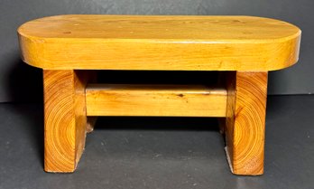 Beautifully Hand Crafted Wood Stool By Phillip S. Morgan