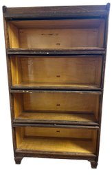 Antique Weis Wooden Barrister Bookshelf / Lawyers Cabinet W/ Glass Doors