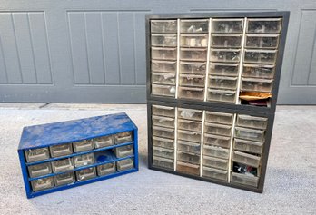 Storage Drawer Organized Filled With Fasteners Lot Of Two