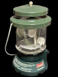 Green Coleman Portable Lantern W/ Travel Case
