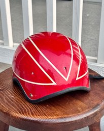 Red And White Flyaway Helmet - Size L