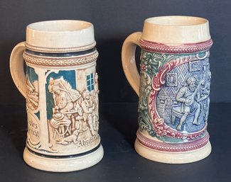 Uniquely Crafted German Beer Stein Mugs - Set Of 2