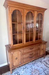 Vintage China Cabinet W/ Drawers And Cabinets