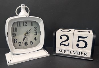Hobby Lobby Clock And Calendar Decor - Set Of 2