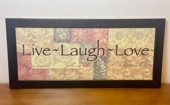 Framed Live Laugh Love Wall Decor