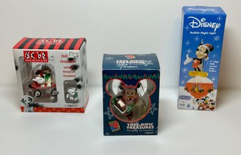 Collection Of Disney Christmas Ornaments And Decor