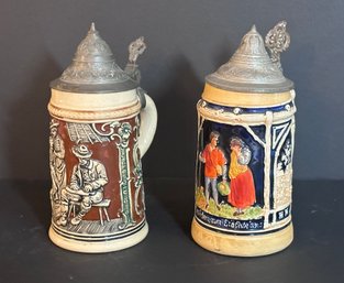 Vintage Ceramix German Beer Steins - Set Of 2