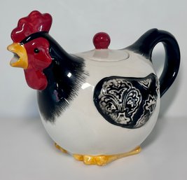Crackle Barrel Rooster Teapot