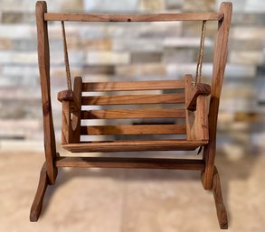 Vintage The Boyds Collection Wood Doll Bench Swing