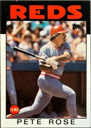 1986 Pete Rose Cincinnati Reds Topps Baseball Card #1