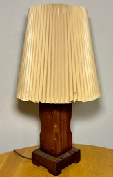 Beautiful Vintage Wooden Lamp W/ Shade