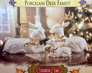 Beautiful Grandeur Noel Porcelain Deer Family