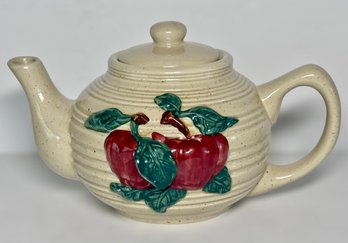 Vintage 3 Dimensional Apple Glazed Teapot