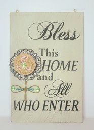Bless This Home Wooden Wall Art