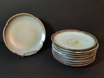 Unique Frankoma Pottery Dinner Plates- Set Of 9