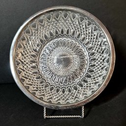 Uniquely Cut Glass Serving Bowl