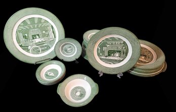 Green Royal Colonial Homestead Dishware Set - 29 Piece Set