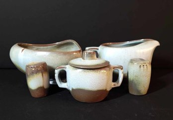 Unique Frankoma Pottery Set - Set Of 5