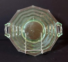 Green Glass Serving Platter