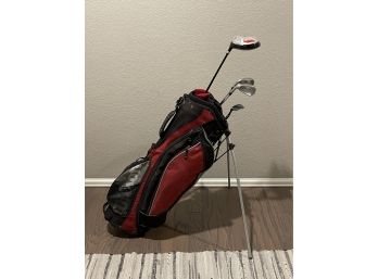 Golf Bag With Taylormade Irons