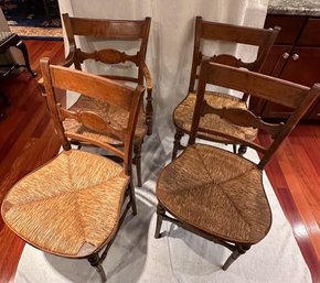 Set Of Four Cane-seated Chairs
