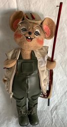 2004 Annalee 12 Mouse Fly Fisherman Doll