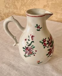 Petite Porcelain Pitcher/Vase With Flower  Motif