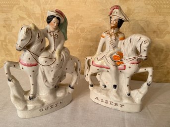 Pair Of Staffordshire-like Mantel Figurines