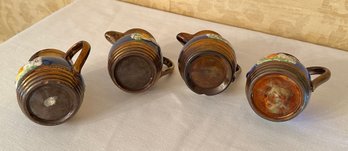 Set Of 4 Porcelain Lusterware Pitchers