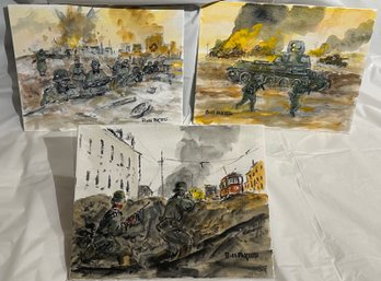 Bill Paxton, Acrylic Paintings Of Various WWII European Battles