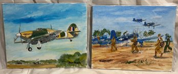 Bill Paxton, Acrylic Paintings, Of WWII Fighter Planes