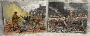 Bill Paxton, Acrylic Paintings, WWII Battles
