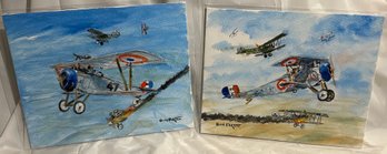 Bill Paxton, Acrylic Paintings, WWI Fighter Planes