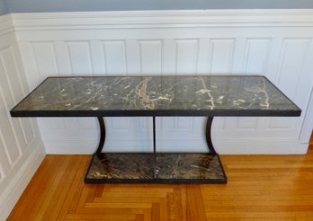 Marble Top And Base Console Table