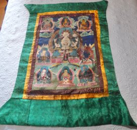 Tibetan Thangka Painting On Silk
