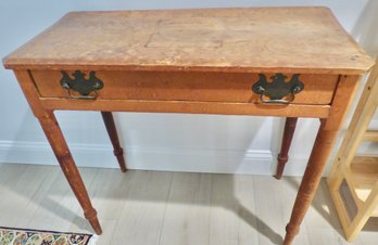 Antique Small Side Table With Drawer