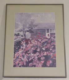 Gray Cottage Floral Print