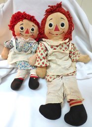 Pair Of Vintage Raggedy Ann Dolls.