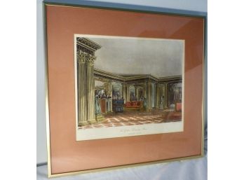 Signed Engraving Carlton House The Golden Drawing Room Elaborate Interior