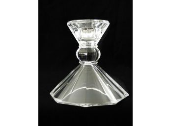 Single Clear Glass Candlestick