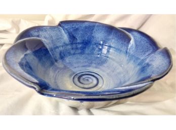 Glazed Blue Decorative Bowl