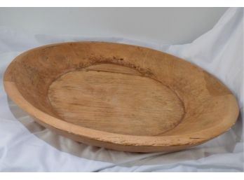 Hand Carved Round Wood Bowl.