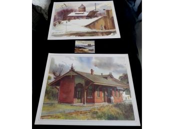 Lot Of 3, Two Prints And One Painting By Ranulph Bye