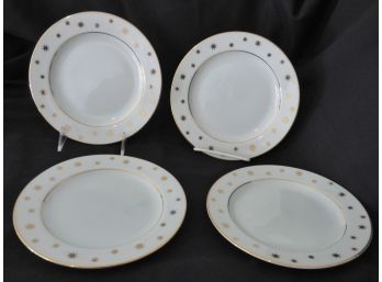 Set Of Four Gold Star Salad Plates By Lilian Vernon