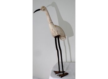 Metal And Wood Carved Seabird